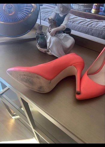 Kadın Kırmızı Rugan Stiletto Topuklu Ayakkabı - Görsel 3