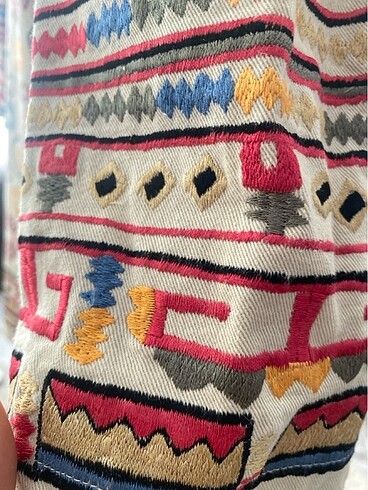 İşlemeli kaftan ceket - Görsel 7