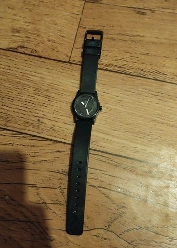 Siyah Minimalist Erkek Biker Saati