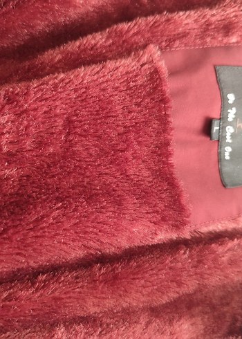 Bordo Kemerli Kadın Kışlık Mont - Görsel 5