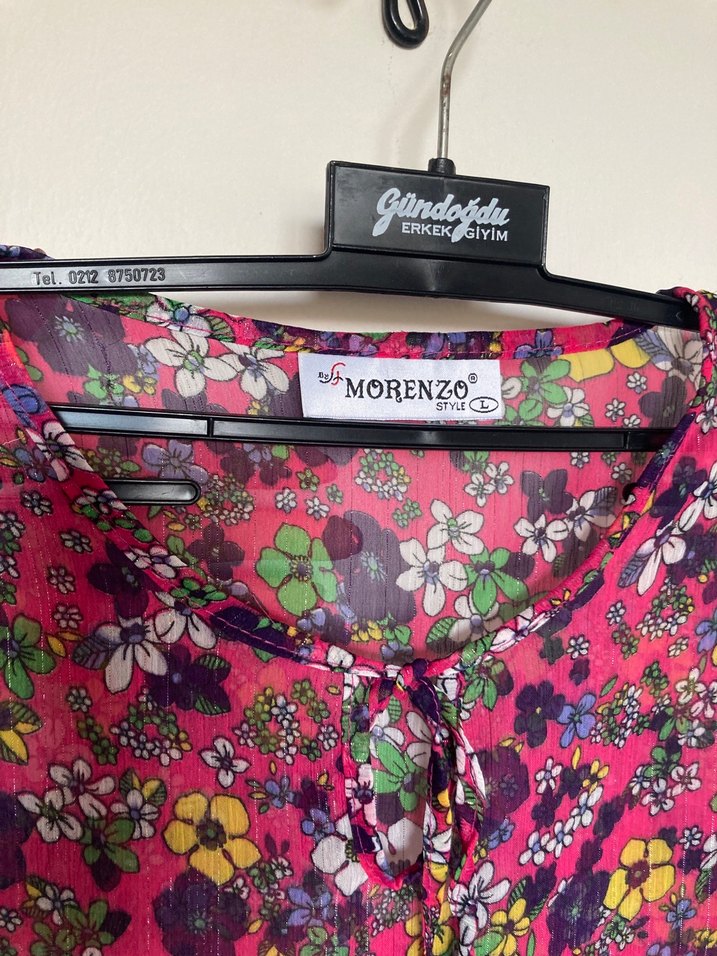 Renkli Çiçek Desenli Uzun Kollu Bohem Tunik - Görsel 3