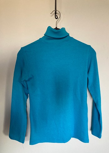 Kadın Turkuaz Boğazlı İnce Triko Kazak - Görsel 2