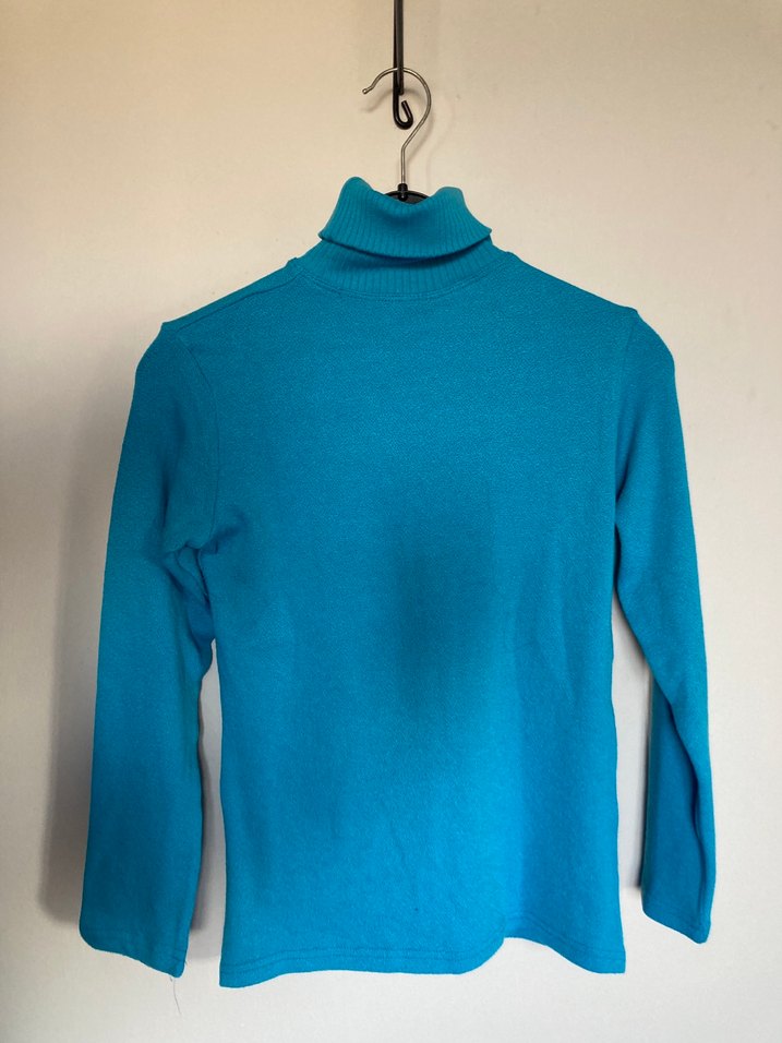 Kadın Turkuaz Boğazlı İnce Triko Kazak - Görsel 2