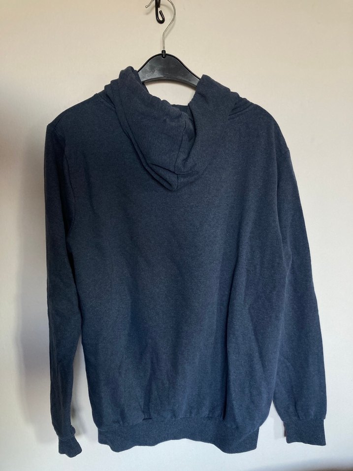 Kadın Lacivert Triko Kapüşonlu Sweatshirt - Görsel 2