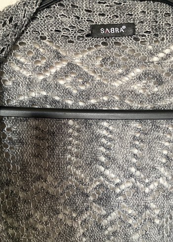 Gri Örgü Midi Hırka - Görsel 3