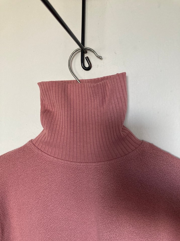 Dik Yaka Uzun Kollu Triko Kadın Kazak - Görsel 3