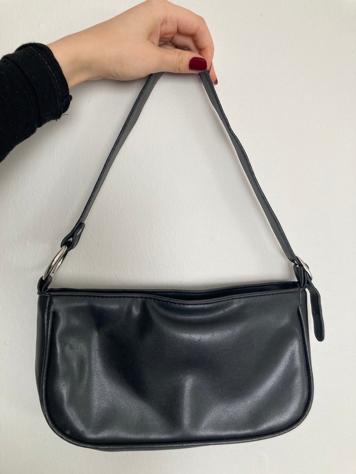 LCW Siyah Deri Tokalı Kadın Çantası - Görsel 2