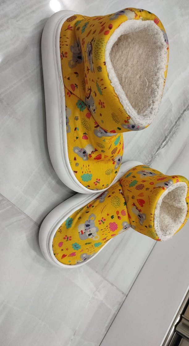 Kız Çocuk Renkli Desenli Sıcak Ev Terliği - Görsel 2