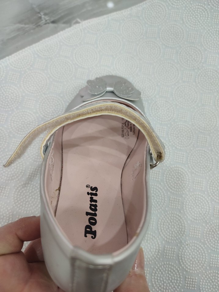 Beyaz Kız Çocuk Kelebekli Babet - Görsel 2