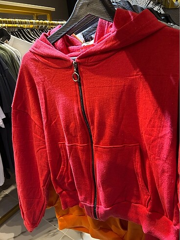 Crop fermuarlı sweat