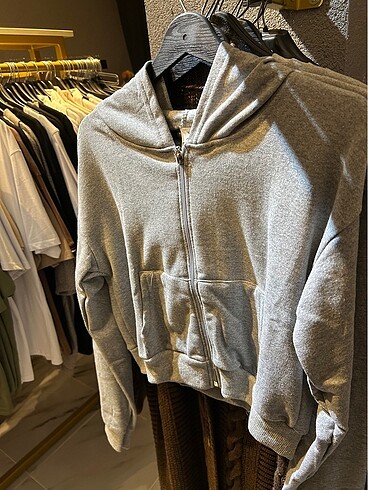 Diğer Crop fermuarlı sweat