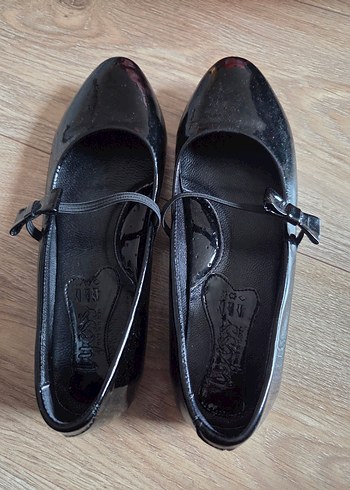 Kız Çocuk Siyah Rugan Tokalı Babet bg store tyess - Görsel 4