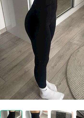 H&M Hm Siyah Yuksek Bel Esnek Tayt