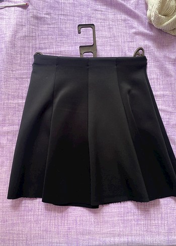 Siyah Pilili Midi Mini Etek