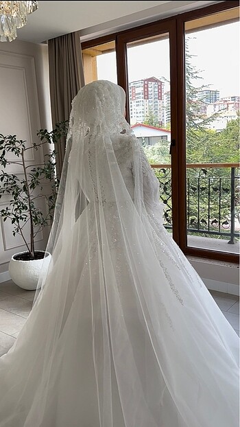 Özel dikim tasarım tesettür gelinlik - Görsel 4