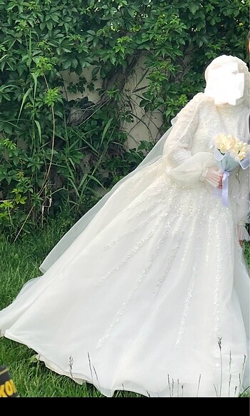 Özel dikim tasarım tesettür gelinlik - Görsel 5