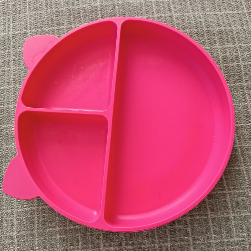 Bölmeli Pembe Çocuk Tabak - Görsel 2