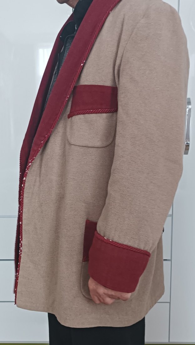 Bordo Detaylı Erkek Midi röbdeşambr - Görsel 5