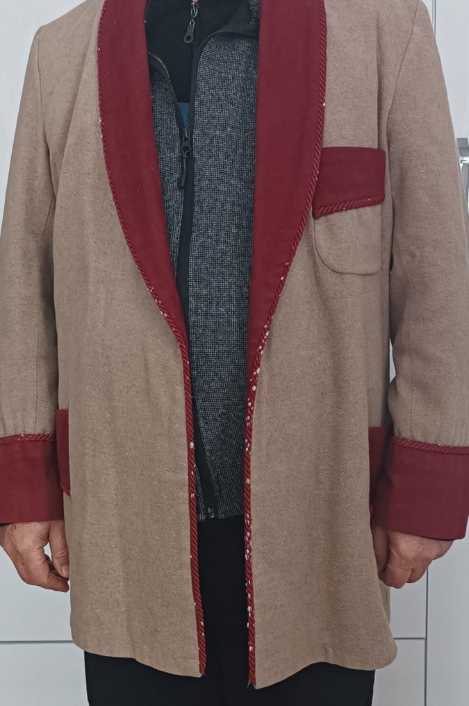 Bordo Detaylı Erkek Midi röbdeşambr - Görsel 2