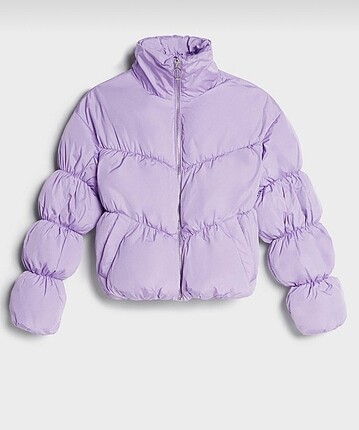 Bershka Mor Şişme Mont