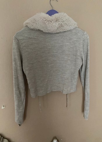 Kürk Detaylı bej Kadın Triko - Görsel 4