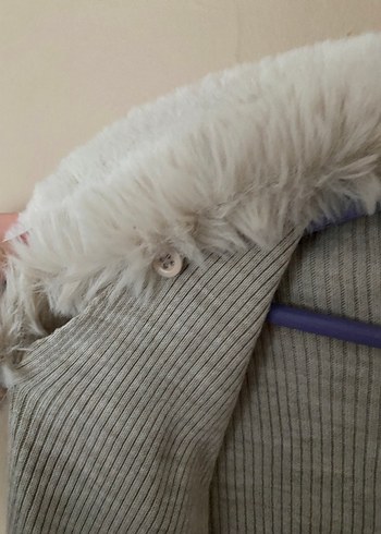 Kürk Detaylı bej Kadın Triko - Görsel 5