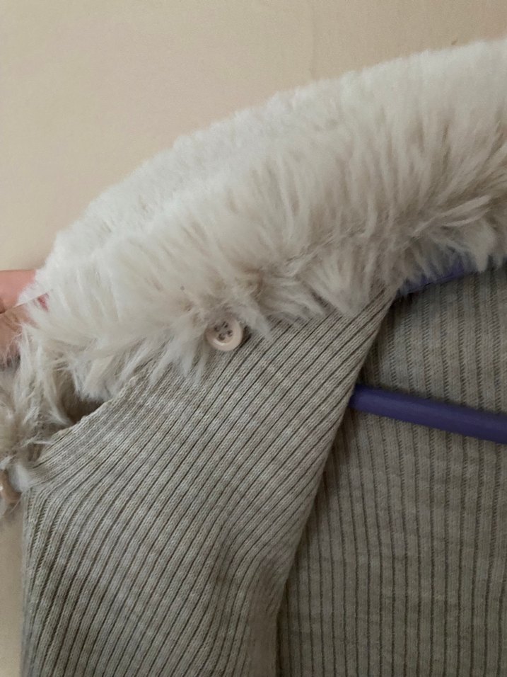 Kürk Detaylı bej Kadın Triko - Görsel 5