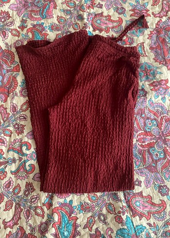 Bordo Bohem Salaş Keten Pantolon - Görsel 2