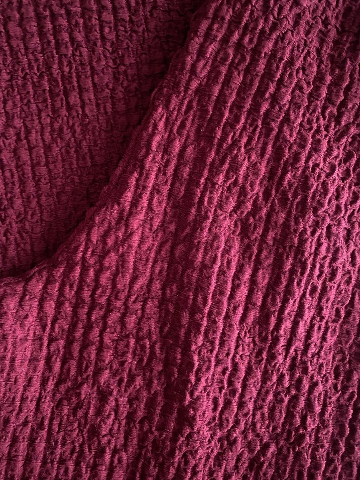 Bordo Bohem Salaş Keten Pantolon - Görsel 3