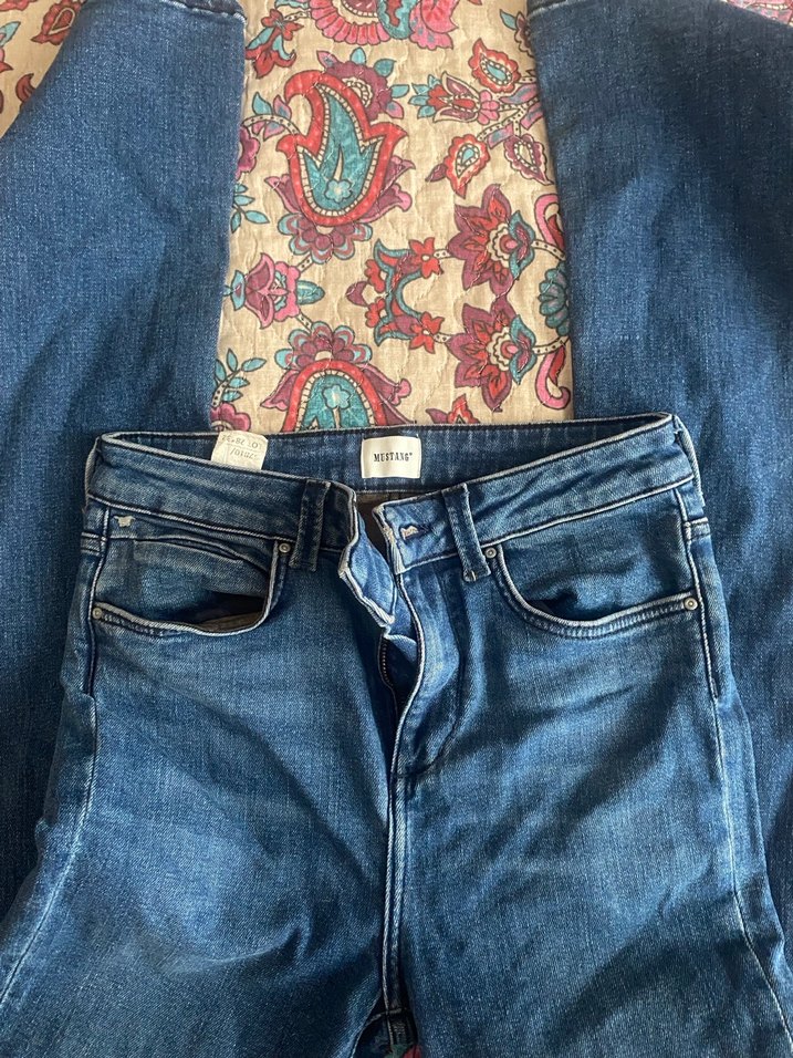 kadın ispanyol paça jean - Görsel 3