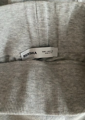 bershka gri ispanyol paça tayt - Görsel 3