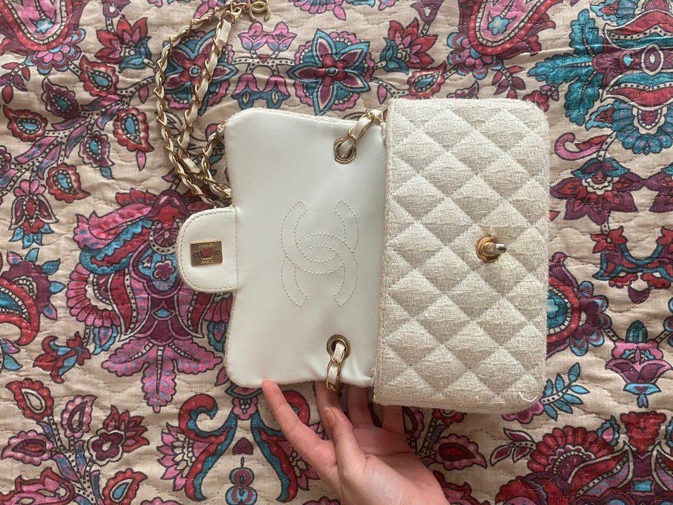 Beyaz chanel kol çantası - Görsel 4