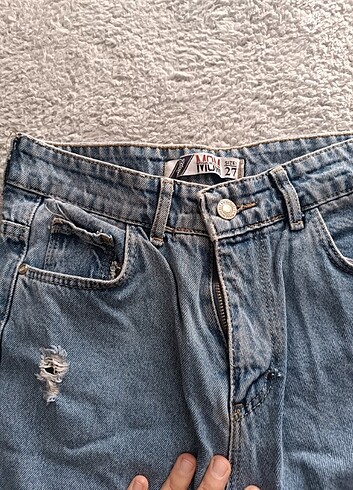 27 Beden mavi Renk Mom jeans 