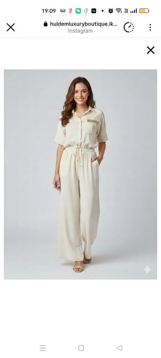 Kadın Uzun Kesim Kısa Kollu Haki Takım - Görsel 3