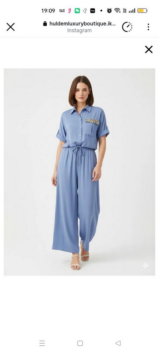 Kadın Uzun Kesim Kısa Kollu Haki Takım - Görsel 2