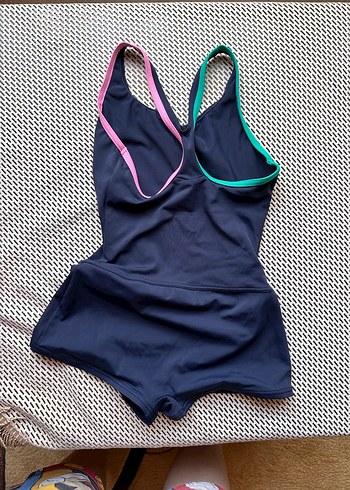 Kadın Mavi Spor Şortlu Mayo - Görsel 3