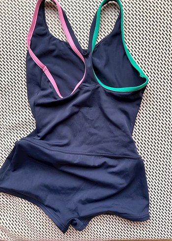 Kadın Mavi Spor Şortlu Mayo - Görsel 5