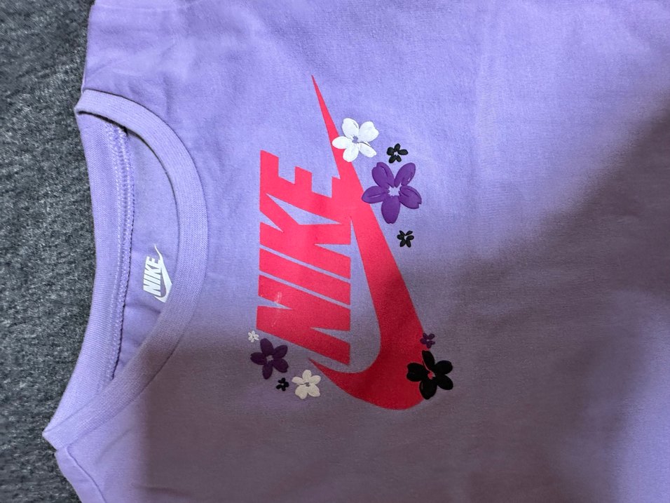 Kız Çocuk Mor Baskılı Kısa Kollu Tişört - Görsel 2