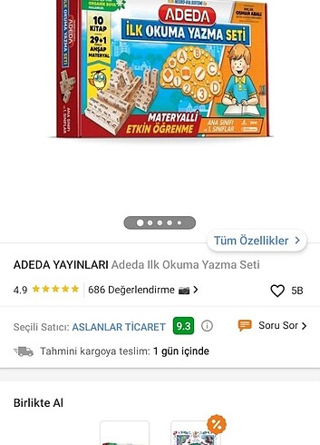 İlk okuma yazma seti 