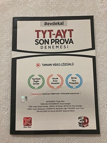 Tyt ayt son prova denemesi