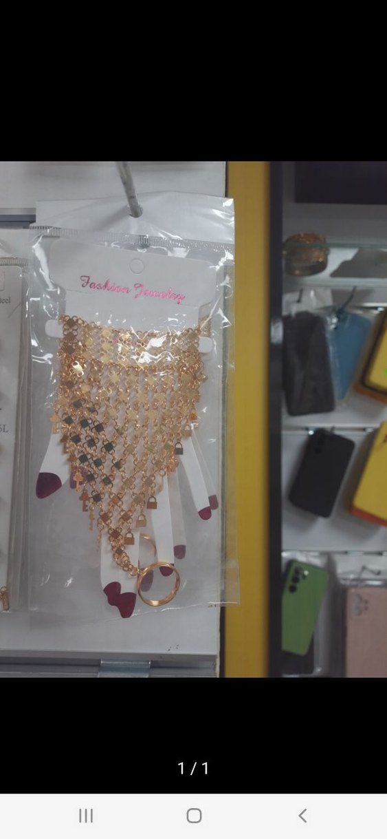 Parlak Altın Boncuklu Kadın El Zinciri - Görsel 2