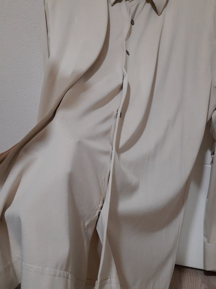 Bej Erkek Uzun Kollu Gömlek - Görsel 3