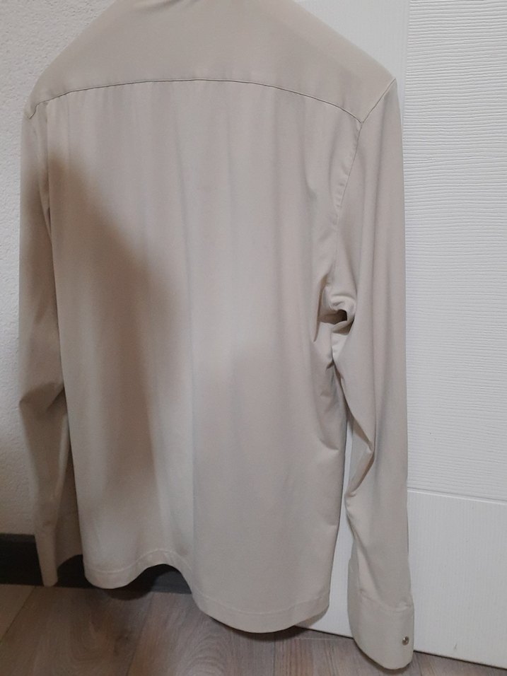 Bej Erkek Uzun Kollu Gömlek - Görsel 2