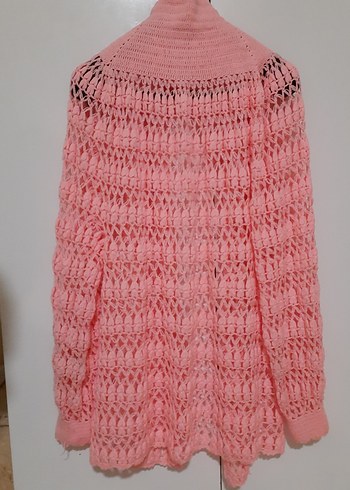 Pembe Örgü Hamile Hırka - Görsel 2