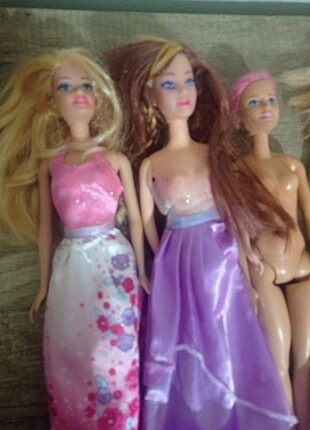  Beden Renk Altı adet Barbie 