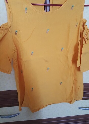 Sarı renkli 34 beden bluz