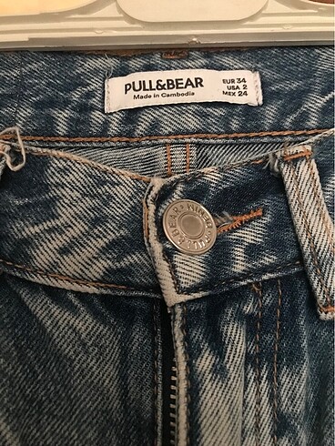 xs Beden mavi Renk Pull&Bear marka 34 beden mom jeans