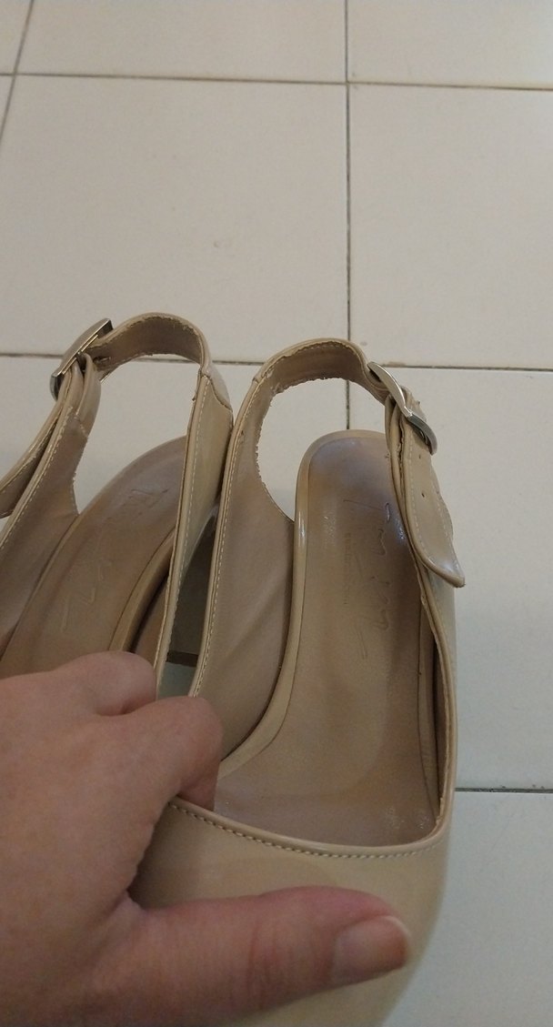 Bej Kadın Stiletto Topuklu Tokalı Ayakkabı - Görsel 3