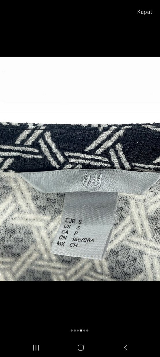 Desenli Mavi Gri Kısa Kollu Midi Elbise - Görsel 4