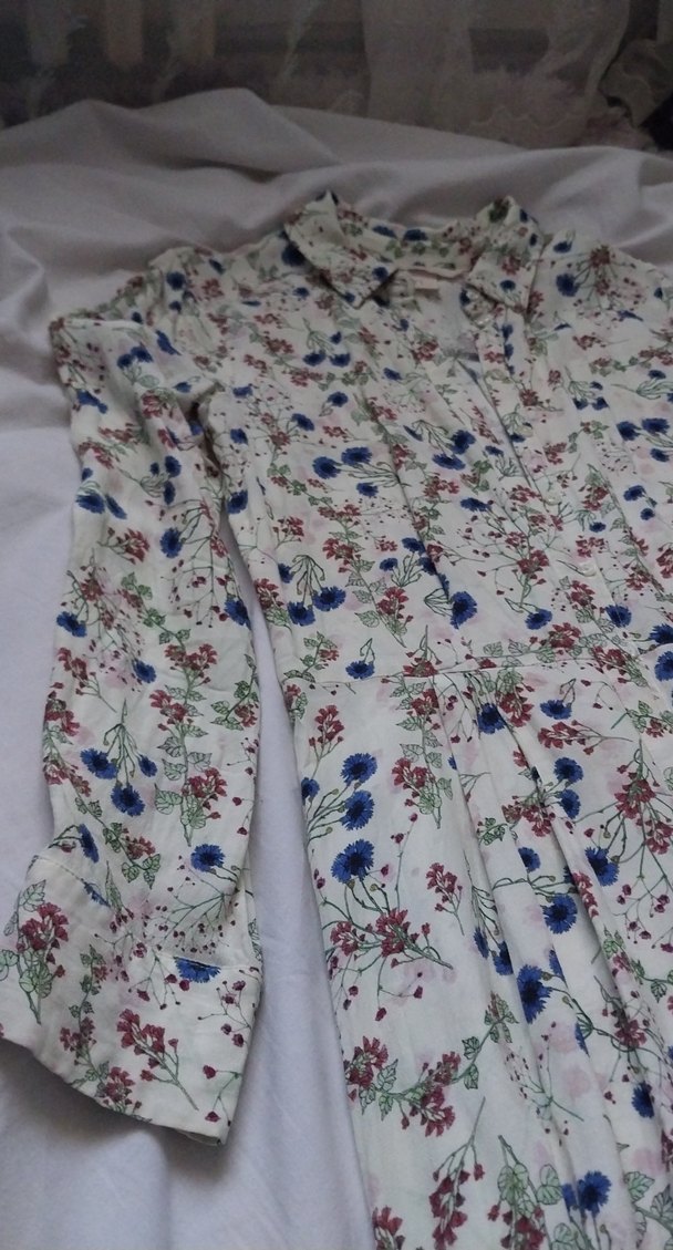 Çiçek Desenli Bohem Pamuklu Kadın Gömlek - Görsel 2